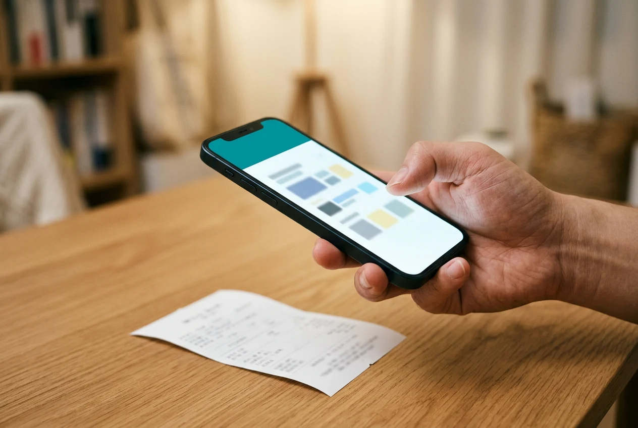 mobile phone receipt